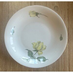KPM Krister Germany 674 SOUP BOWL 9" Porcelain Yellow Rose Gold Rimmed Vtg